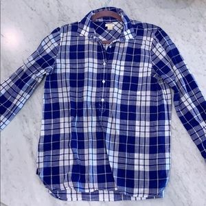 JCrew plaid tunic top